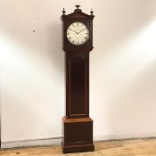 A mid-19th century longcase clock, signed Edward & Sons, Glasgow, the 13" silvered Roman dial with