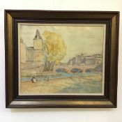 Alexander Graham Munro R.S.W. (Scottish, 1903-85), The Seine, Paris, oil on canvas, framed. 45cm