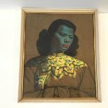 After Tretchikoff (1913-2006), Chinese Girl, print, framed. 59cm by 49cm