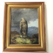James Faed Jnr. (Scottish, 1856-1920), Study of an Eagle, signed lower right, oil on canvas, framed.