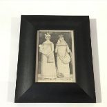 John Kay (Scottish, 1742-1826), Modern Nursing, etching dated 1799, framed. 16.5cm by 11cm