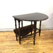 A gateleg table in the 17thc. style, second half of the 20thc., the oval top with moulded edge