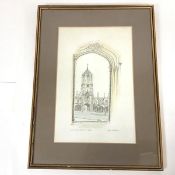 Adrian Whittlesea, Tom Tower, Christchurch, Oxford, limited edition print, 11/75, signed and dated