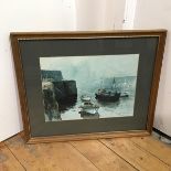 Darryl Mackie, Harbour with Fishing Boats, signed and dated bottom right, 1976 (30cm x 40cm)