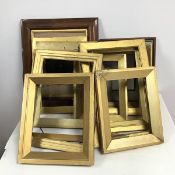 A collection of fifteen frames, mostly gilt (approximate size 41cm x 28cm)