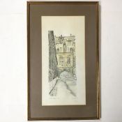 Adrian Whittlesea, New College Gate, Oxford, limited edition print, 26/75, signed and dated bottom