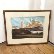 Charles Napier, Golden Evening, watercolour, signed bottom right, RSW label verso (32cm x 46cm)