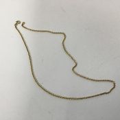 A 9ct gold chain link necklace with a spring ring clasp (20cm) (3.13g)