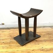 A modern tribal stool (51cm x 49cm x 25cm)