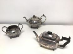 An Epns rococo style teapot, manufactured by James Dickson & Sons, Sheffield (h.18cm x 29cm x 18cm),