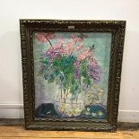 Still Life with Wildflowers, oil on board within moulded gilt frame, unsigned (60cm x 49cm)