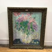 Still Life with Wildflowers, oil on board within moulded gilt frame, unsigned (60cm x 49cm)