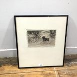 Jackson Sampson, Cocker Spaniel in Woodland, drypoint etching, signed and inscribed in pencil,