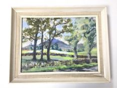 Ben Ledi, pastel on board, signed bottom left, ex Fraser & Son Gallery, Dundee, label verso (26cm