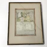 A map c.1800, a sketch of a Journey made by Sir John Sinclair, in the year 1786/87, showing the