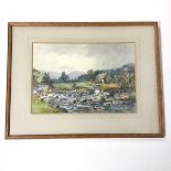 W. Sinclair, Rural Scene, Mill by a River, watercolour, signed and dated bottom right, 1895 (23cm