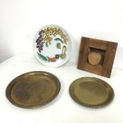 A Fornasetti Five Vegetalia plate, back stamped Fornasetti Milano, made in Italy, 1955 (d.25cm), and