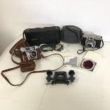 Photography interest: an early Kodak hand held camera, stamped Noa-122 (12cm x 24cm x 5cm), a