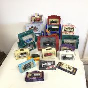 Toy interest: a large collection of model cars and one motorcycle including Corgi, Hotwheels,