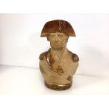 Admiral Lord Nelson, a salt-glazed stoneware portrait jug, probably Doulton & Watts Lambeth Pottery,