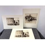 Stanley Anderson C.B.E., R.A. (British, 1884-1966), The Goose Fair, Albi, two drypoint etchings from