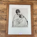 William Lee Hankey R.W.S. (British, 1869-1952), "The Cloak", etching, signed in pencil and with