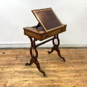 A Regency mahogany writing table, c. 1810, the gilt-tooled leather writing skiver with ratchet