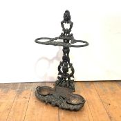 A Victorian cast-iron stick stand,