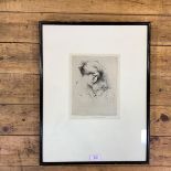 Arthur William Heintzelman (American, 1891-1965), "Maternity", drypoint etching, signed in pencil,