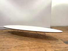 Charles & Ray Eames: ETR "surfboard" table, designed 1951, this example by Vitra, the laminated