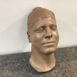 •Denis Peploe R.S.A. (Scottish, 1914-93), John Guthrie, a plaster life mask. Length 36cm.