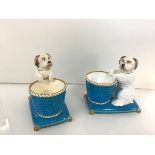 A pair of rare Minton porcelain novelty sweetmeat baskets, third quarter 19th century, each modelled