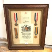 A First World War medal group with Memorial Scroll, to Private John Ritchie, Gordon Highlanders, no.