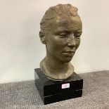 •Denis Peploe R.S.A. (Scottish, 1914-93), May Lawrence, a plaster portrait bust, with bronzed