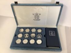 Royal Mint: a United Nations 50th Anniversary (1945-95) cased silver proof coins set, of thirty-