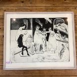 Robert Rivers (American, Contemporary), "Hospital Print - Cortona (Italy)", etching, signed and