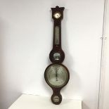 An early 19thc. banjo style barometer with a dial measuring Humidity (glass missing), a