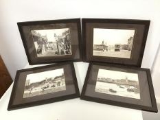 A set of four reproduction photographs depicting Newhaven c.1900, including Starbank Park, the