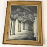 A framed black and white photograph, The Old Crystal Palace Tube Station (49cm x 38cm)