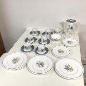 A Susie Cooper coffee service in Glen Mist pattern, including a coffee pot (h.22cm x 21cm x 11cm), a