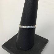 A 9ct gold seven stone diamond ring (P) (1.15g)