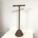 An early 20thc copper treen handled washing dolly (h.71cm x 26cm x 18cm)