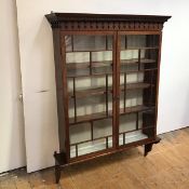 A Regency good quality mahogany decorative bookcase top, converted to a hanging shelf, the