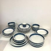 An Arabia dinner service including six dinner plates (d.25cm), eight side plates, ten bowls (one a/