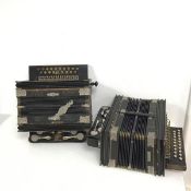 A Viceroy accordian (16cm x 33cm x 32cm) and another manufactured by International, marked Made in