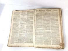 A bound collection of the Edinburgh Evening Courant, covering the dates from Saturday January 5th