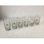 Aviation interest: a set of six Pan Am presentation glasses inscribed Presented in Connection with