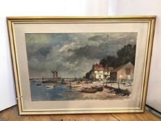 Coastal Town, framed print (44cm x 66cm)