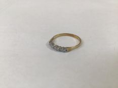 A 9ct gold seven stone diamond ring (P) (1.21g)