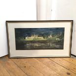 Euphen Alexander, Chateau Chambord, Floodlit for Sun et Lumiere, mixed media, signed bottom right,